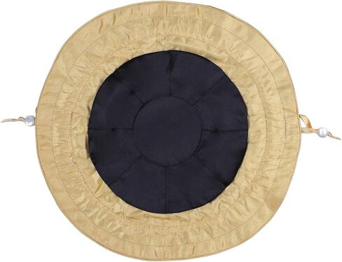 Marisa D'Amico Drawstring Premium Satin Jewelry Pouch with 8 Interior Pockets, Black + Silver in Kuwait