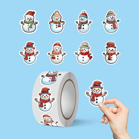 500PCS 1Inch Gold Foil Stamping Christmas Stickers - Self-Adhesive PP Labels | for Gift Wrapping, Scrapbooking, Party Decor | Ideal for Holidays, Birthdays, DIY & Crafts in Saudi Arabia