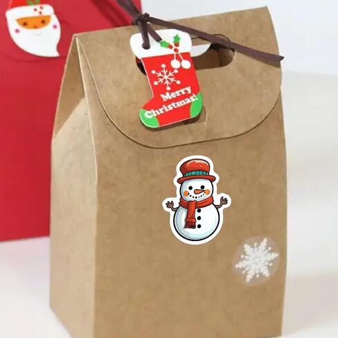 500PCS 1Inch Gold Foil Stamping Christmas Stickers - Self-Adhesive PP Labels | for Gift Wrapping, Scrapbooking, Party Decor | Ideal for Holidays, Birthdays, DIY & Crafts in Saudi Arabia