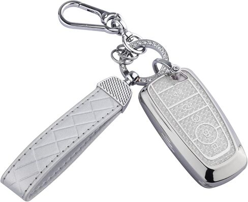 for Ford Key Fob Cover, Soft TPU Keys Protector Bling Key Fob Keychain for Explorer Mustang Fusion F150 Edge Lincoln MKZ MKC Nautilus, Gold Pink in Saudi Arabia