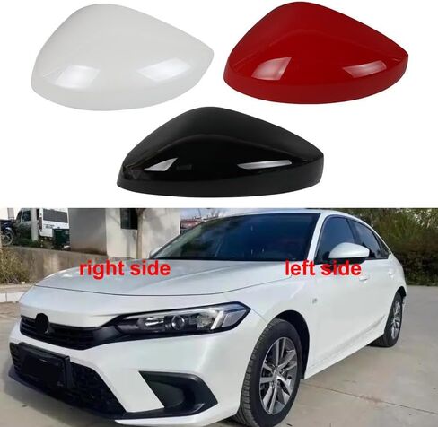 Left Driver Side Direct Mirror Cap Cover Replacement Compatible With Honda Civic 11th 2022 2023 2024 US Model Rearview Mirror Cover Without Turn Signal Lights (Red left) in Saudi Arabia