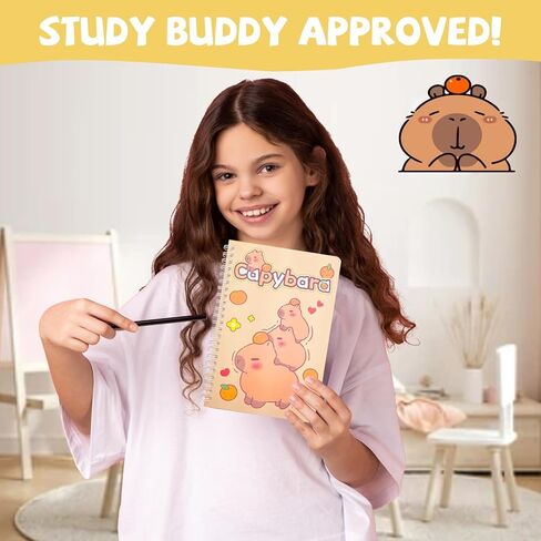 Capybara School Supplies, Capybara Stationery Set, Cute Capybara Gifts, Including Cartoon Journal, Pencil Case, Ballpoint Pen, Stickers for Girls Kids Teens in Saudi Arabia