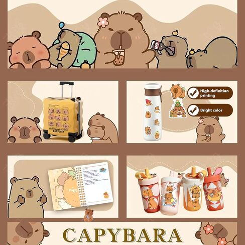 Capybara School Supplies, Capybara Stationery Set, Cute Capybara Gifts, Including Cartoon Journal, Pencil Case, Ballpoint Pen, Stickers for Girls Kids Teens in Saudi Arabia