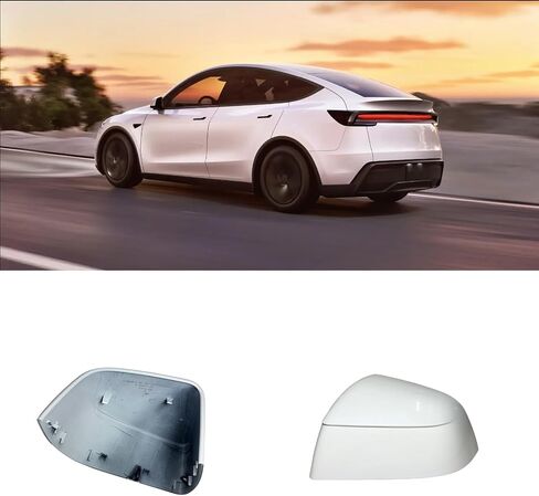 متوافق مع استبدال غطاء المرآة الجانبية Tesla Model Y Juniper 2025 (عالمي 2021-2024)، غطاء غطاء مرآة الرؤية الخلفية لجانب الراكب الأيمن لملحقات Model Y Juniper (أحمر) in Kuwait