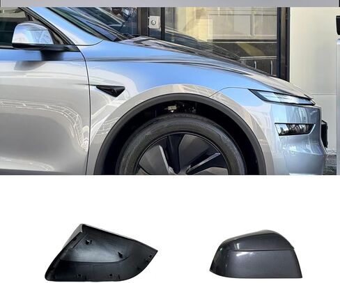 متوافق مع استبدال غطاء المرآة الجانبية Tesla Model Y Juniper 2025 (عالمي 2021-2024)، غطاء غطاء مرآة الرؤية الخلفية لجانب الراكب الأيمن لملحقات Model Y Juniper (أحمر) in Kuwait