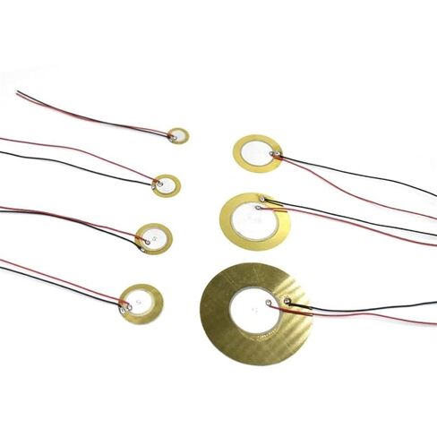 10pcs 12/15/18/20/27/35MM/50MM Buzze Piezoelectric Piezo Ceramic Copper Sheet Sounder Sensor Trigger Drum Disc with Copper Wire(18MM) in Saudi Arabia