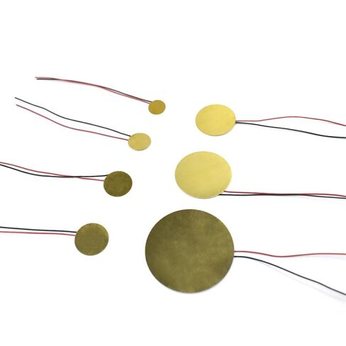 10pcs 12/15/18/20/27/35MM/50MM Buzze Piezoelectric Piezo Ceramic Copper Sheet Sounder Sensor Trigger Drum Disc with Copper Wire(18MM) in Saudi Arabia