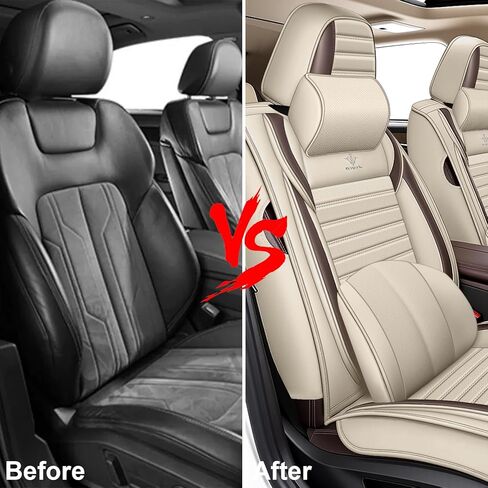 Honda Pilot Seat Covers 2016-2025 Full Set-Standard Custom Fit Breathable Comfortable Waterproof Leather Seat Protector,Easy Clean,Durable Interior Protection(Black Red) in Saudi Arabia