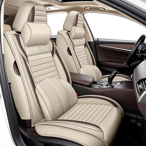 Honda Pilot Seat Covers 2016-2025 Full Set-Standard Custom Fit Breathable Comfortable Waterproof Leather Seat Protector,Easy Clean,Durable Interior Protection(Black Red) in Saudi Arabia