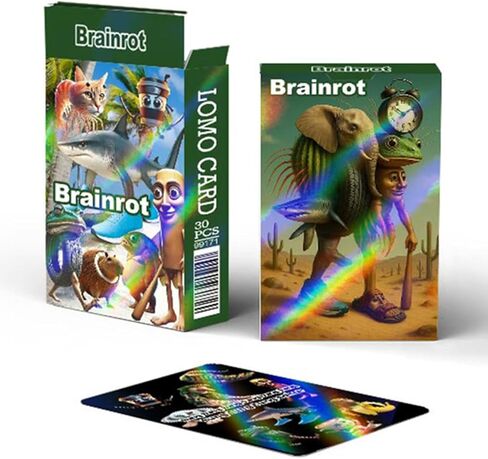 30 قطعة من بطاقات Brainrot الإيطالية، Tralalero Tralala وTung Tung Tung Sahur، الرسوم التوضيحية الممتعة للحيوانات الغريبة الشهيرة. in Kuwait