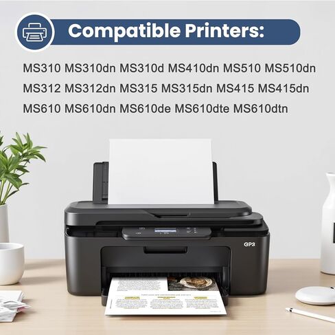 خرطوشة حبر سوداء 501H 50F1H00 متوافقة مع Lexmark 50F1H00 50F1000 لطابعة MS310 MS310dn MS312 MS312dn MS315 MS315dn MS410 MS410dn MS415 MS415dn MS510 MS510dn MS610 MS610dn (عبوتان) in Kuwait