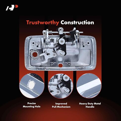 A-Premium Upgraded Metal Tailgate Handle Liftgate Latch Handle with Camera Hole & Keyhole Compatible with Chevrolet Silverado 1500, Silverado 2500 HD & GMC Sierra 1500, Sierra 3500 HD, Chrome in Saudi Arabia