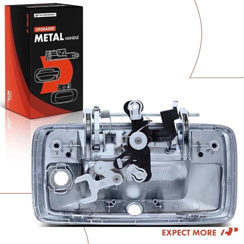 A-Premium Upgraded Metal Tailgate Handle Liftgate Latch Handle with Camera Hole & Keyhole Compatible with Chevrolet Silverado 1500, Silverado 2500 HD & GMC Sierra 1500, Sierra 3500 HD, Chrome in Saudi Arabia