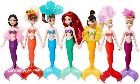 Disney Store Official Ariel & Sisters Mini Doll Set – Includes The Seven Princesses of Atlantica - 6'' Mermaid Dolls - A Perfect Ariel Toy Playset to Add to Your Princess Toys Collection in Saudi Arabia