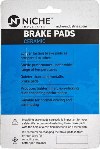 NICHE Ceramic Front Brake Pad Set for Honda 43120-HA5-305 06435-HP5-602 Yamaha 5LP-W0046-50-00 2 Pack in Saudi Arabia