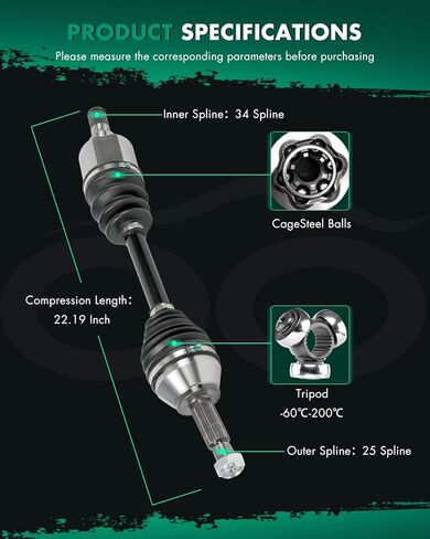 CV Axle Shaft Assembly Front Left Fit For Ford Fiesta 1.6L 2011-2015 in Saudi Arabia