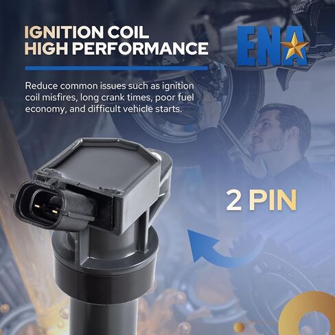 ENA Set of 8 Ignition Coil Pack Compatible with Hyundai Kia Equus Genesis Coupe Santa Fe Sonata Tucson Borrego Forte K900 Optima Rondo Sorento 2.0L 2.4L 4.6L 5.0L L4 V8 Coils for UF611 C1667 in Saudi Arabia