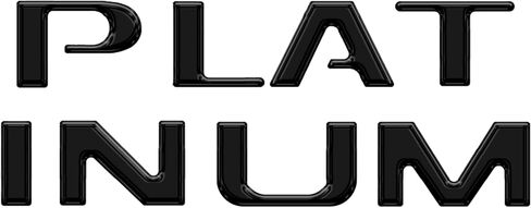 Tailgate Letter Inserts - Compatible with 2023-2024 Super Duty Platinum & 2025-2026 Platinum Plus in Saudi Arabia