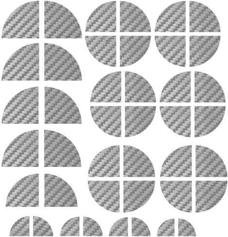 Atlas Auto Sports - Compatible with BMW - Silver Grey Carbon Fiber Stickers Overlay Vinyl Decal for All Emblems Caps Logos Roundels Badges in Saudi Arabia