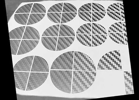 Atlas Auto Sports - Compatible with BMW - Silver Grey Carbon Fiber Stickers Overlay Vinyl Decal for All Emblems Caps Logos Roundels Badges in Saudi Arabia