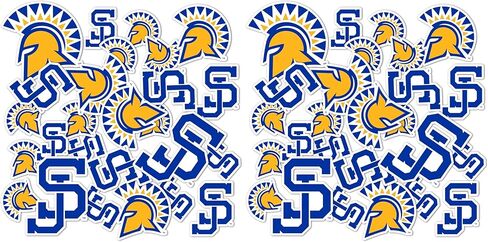 Desert Cactus San Jose State University Sticker SJSU Spartans Stickers Vinyl Decals Laptop Water Bottle Car Scrapbook T1 (Type 1-1) in Saudi Arabia
