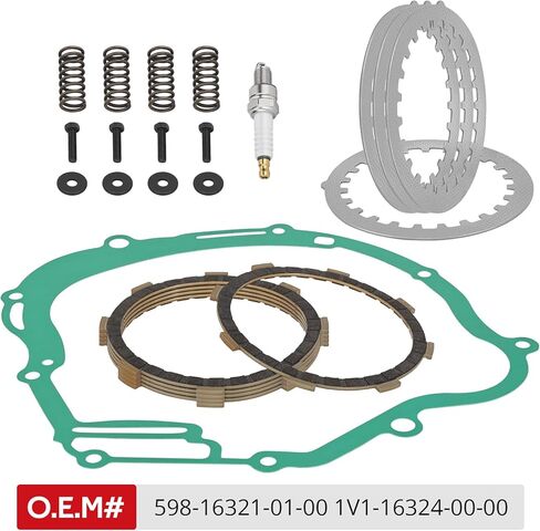 JAVIK مخلب الاحتكاك لوحات الربيع مجموعات ربط السيراميك الارضي لياماها TTR125 2000-2004 TTR125E 2003-2009 TTR125L 2000-2008 TTR125LE 2003-2023 O.E.M # 598-16321-01-00 1V1-16324-00-00 in Saudi Arabia