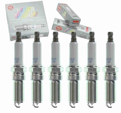 6 pc NGK Laser Iridium Spark Plugs compatible with Cadillac CTS 2.8L 3.0L 3.6L V6 2005-2015 in Saudi Arabia
