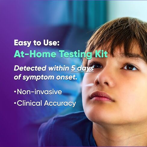 WELLlife COVID-19/Influenza A&B Home Test, Get Results for Flu A/B and COVID-19 in 10 Minutes, at Home Self Test with Non-invasive Nasal Swab, FDA EUA Authorized -[10 Tests] in Kuwait