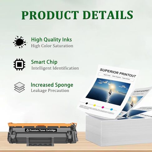 134A Toner Cartridge Replacement for HP 134A W1340A Black Toner Cartridges with Chip Work for HP Laserjet MFP M209 M209d M209dw M234dw M234sdw M234sdn M234sdne M234dwe Printers, 1 Pack in Saudi Arabia