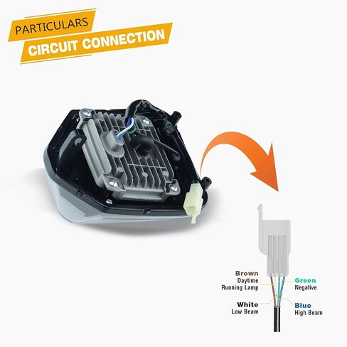 المصباح الأمامي للدراجة الترابية LED - مصباح الرأس العالمي للدراجات النارية والدراجة الترابية (لمبة LED) in Kuwait