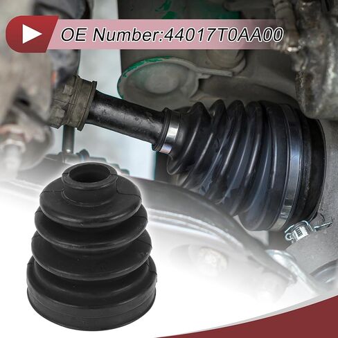 1 Set CV Joint Boot Kit for Honda CR-V 2012-2014 Inner Constant Velocity Joint Boot W/Clamps No.44017T0AA00 Black Rubber in Saudi Arabia