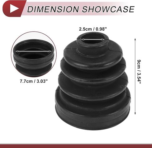 1 Set CV Joint Boot Kit for Honda CR-V 2012-2014 Inner Constant Velocity Joint Boot W/Clamps No.44017T0AA00 Black Rubber in Saudi Arabia