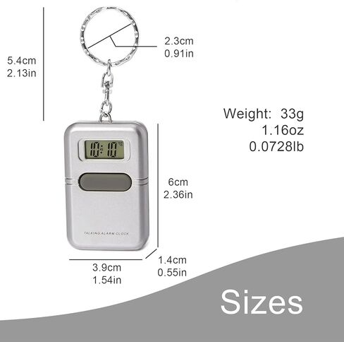 Analogue Talking Alarm Clock,Silent Alarm Clocks-Tells Clearly The Time and Date,Easy to Operate with Large Numbers on a Luminescent Background for Heavy Sleepers and Visually impaired Seniors in Saudi Arabia