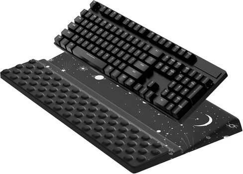 Wrist Rest with Keyboard Stand, Computer Wrist Support Pad,Ergonomic Tilted Keyboard Holder, Soft Memory Foam Desk Cushion, Palm Hand Typing for Office Home School (Starry Sky) in Saudi Arabia