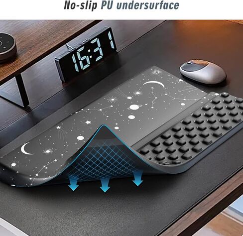 Wrist Rest with Keyboard Stand, Computer Wrist Support Pad,Ergonomic Tilted Keyboard Holder, Soft Memory Foam Desk Cushion, Palm Hand Typing for Office Home School (Starry Sky) in Saudi Arabia