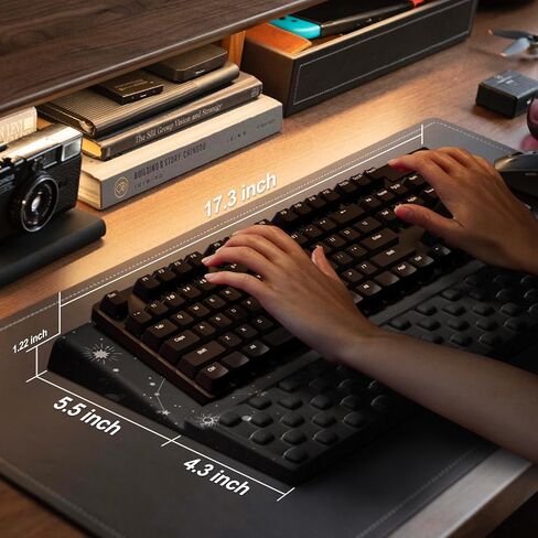 Wrist Rest with Keyboard Stand, Computer Wrist Support Pad,Ergonomic Tilted Keyboard Holder, Soft Memory Foam Desk Cushion, Palm Hand Typing for Office Home School (Starry Sky) in Saudi Arabia