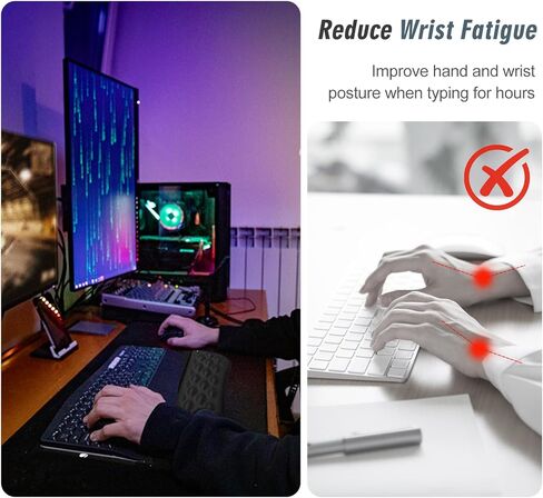 Wrist Rest with Keyboard Stand, Computer Wrist Support Pad,Ergonomic Tilted Keyboard Holder, Soft Memory Foam Desk Cushion, Palm Hand Typing for Office Home School (Starry Sky) in Saudi Arabia