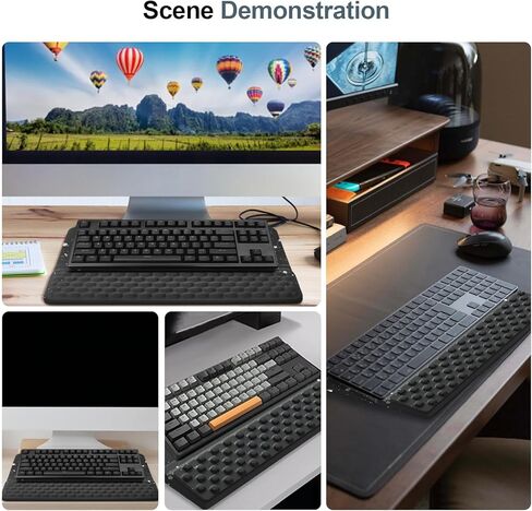 Wrist Rest with Keyboard Stand, Computer Wrist Support Pad,Ergonomic Tilted Keyboard Holder, Soft Memory Foam Desk Cushion, Palm Hand Typing for Office Home School (Starry Sky) in Saudi Arabia