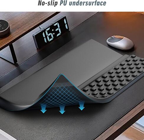 مسند معصم مع حامل لوحة مفاتيح، وسادة دعم معصم الكمبيوتر، حامل لوحة مفاتيح مائل مريح، وسادة مكتب ناعمة من إسفنج الذاكرة، كتابة يد راحة اليد للمكتب والمنزل والمدرسة (سماء مرصعة بالنجوم) in Kuwait