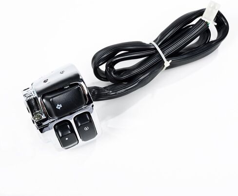 Compatible with 1996-2012 Harley Touring Chrome Kit 1'' Handlebar Switch Control + Brake Master Cylinder Clutch Lever + Hand Grips, Chrome + Black in Saudi Arabia