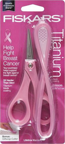 Fiskars 111102-1001 Performance Titanium Breast Cancer Awareness Scissors, 5-Inch in Saudi Arabia