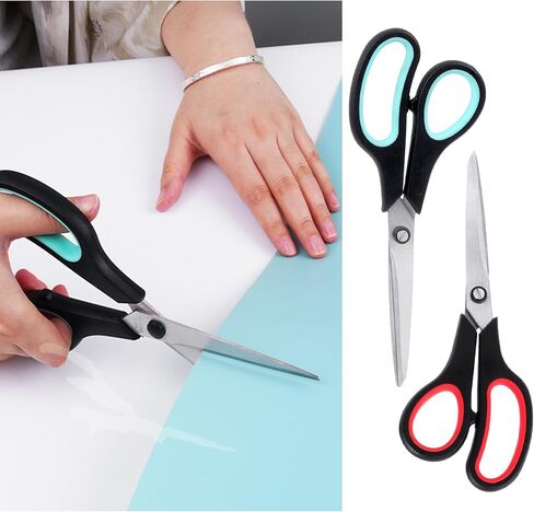 2 Pack Stainless Steel Scissors, All Purpose Heavy Duty Scissors for Office & Crafts & School & Home in Saudi Arabia