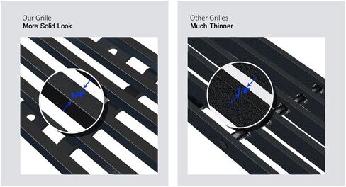 APS متوافق مع Ford Expedition 2003-2006 الجزء العلوي الرئيسي من الفولاذ المقاوم للصدأ SS الأسود البليت الأمامي لشبكة الشواية F65715H in Kuwait