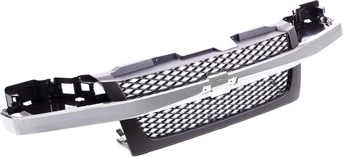 CarPartsDepot Front Grille Dark Gray Grill Compatible With Chevrolet 2004-2012 Colorado (With Center Bar) in Saudi Arabia