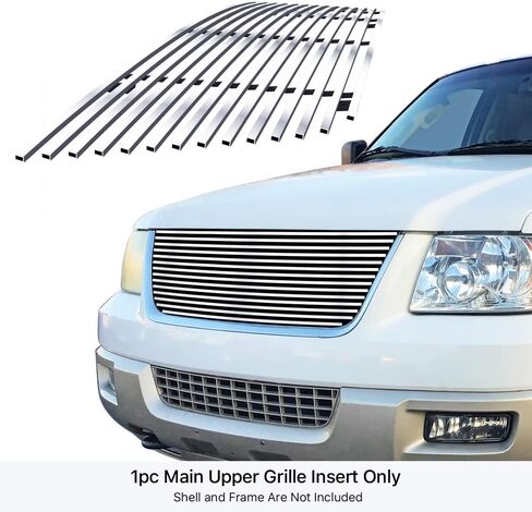 APS Compatible with Ford Expedition 2003-2006 Main Upper Stainless Steel SS Black Billet Front Grill Grille Insert F65715H in Saudi Arabia