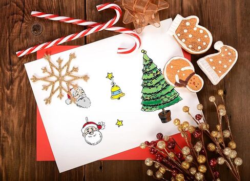 Merry Christmas Clear Stamps for Card Making and Photo Album Decorations, Elk Santa Words Transparent Silicone Clear Stamps for Crafting and DIY Scrapbooking in Saudi Arabia
