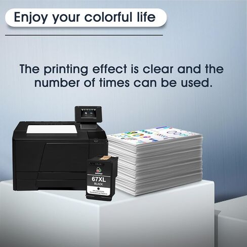 SHUPAN 67XL Ink for HP 67 Black Ink Cartridge 67 XL for Deskjet 2800e 2827e 2855e 2852e 2755e 2700 4200e 4255e 4227e 4100e Envy 6455e 6055e 6000 for HP Ink 67 Black(1 Pack) in Saudi Arabia