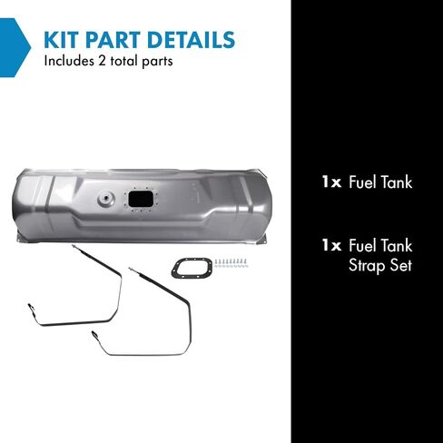 TRQ Fuel Tank & Strap Kit Fuel Tank Strap Gas Fuel Tank Compatible with 1999-2003 Ford F-150 2004 F-150 Heritage 1999 F-250 2002 Lincoln Blackwood in Saudi Arabia