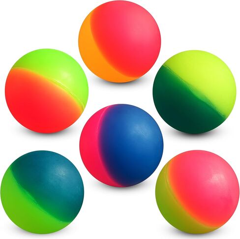 كرات Bedwina Jumbo Super Bouncy - كرات مقاس 2.35 بوصة (60 مم) للأطفال بألوان زاهية متنوعة ومتعددة هدايا حفلات أعياد الميلاد وجوائز الكرنفال بكميات كبيرة in Saudi Arabia