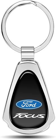 iPick Image for Ford Focus Black Dome Metal Teardrop Key Chain in Saudi Arabia